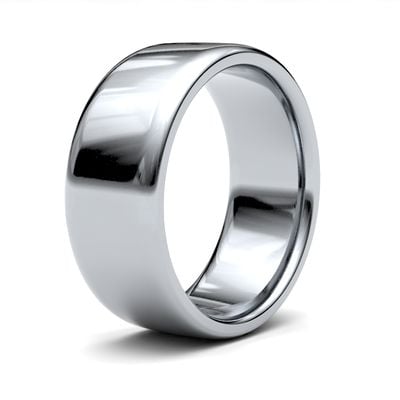 James Moore Wedding Rings | 9ct White Gold | 8mm | Medium | Soft Court | AG_8GMS-9W