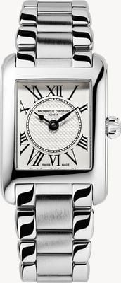Frederique Constant Classics Carrée Quartz (21mm) White Dial / Stainless Steel Bracelet FC-200MC26B