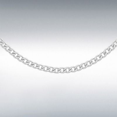IBB Silver Oval Flat Curb Chain 20" 8.13.5895