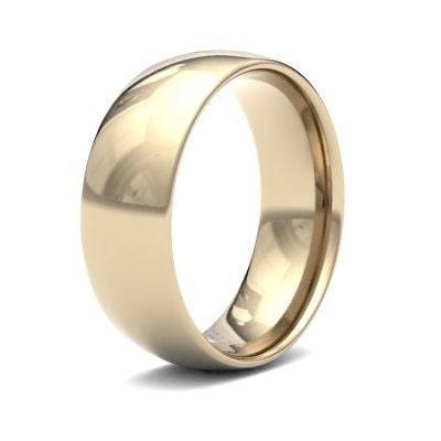 James Moore Wedding Rings | 9ct Yellow Gold | 7mm | Light | Traditional Court | AG_7GLC-9Y
