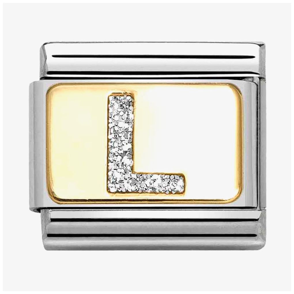 Nomination 030291/12 Classic Letter L Glitter Charm Jewellery