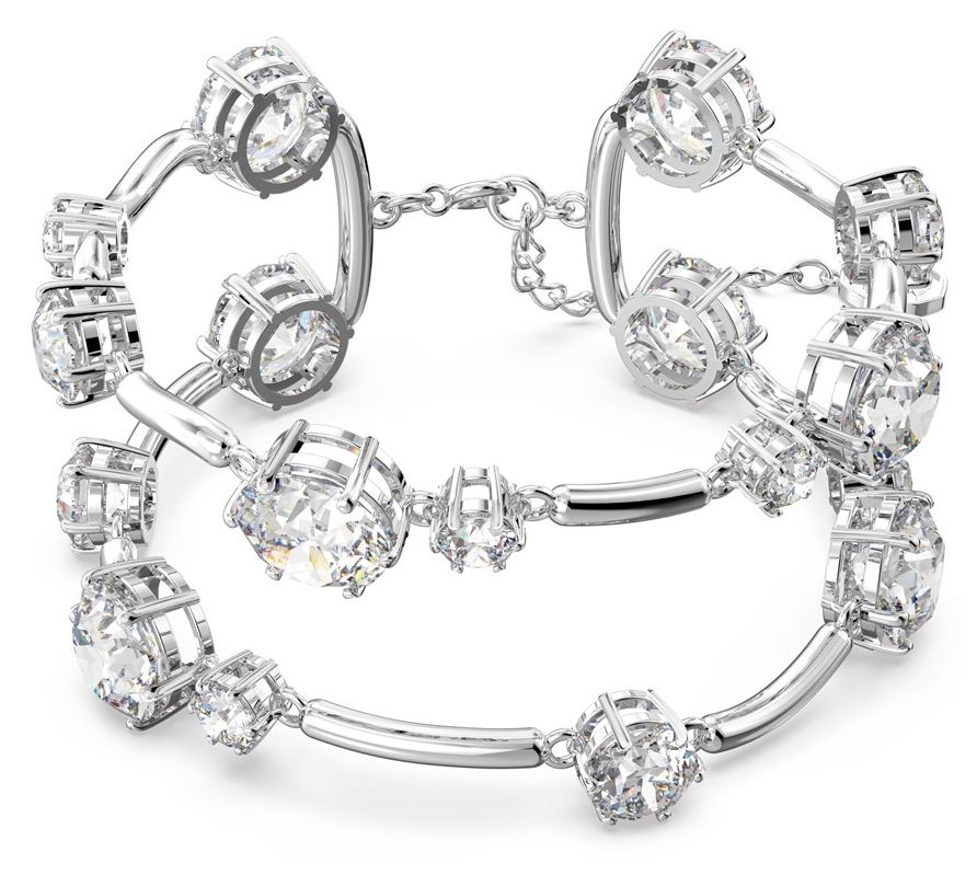 Swarovski 5638697 Constella Double Rhodium Plated Bangle Jewellery