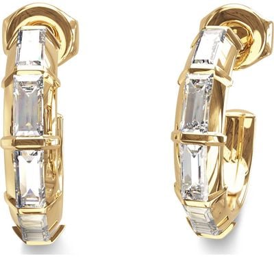 Guess Womens Gold Plated Stainless Steel LES BAGUETTES Earrings UBE06332YG