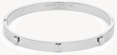 Olivia Burton Classic Mini Heart Silver Tone Bangle 24100465