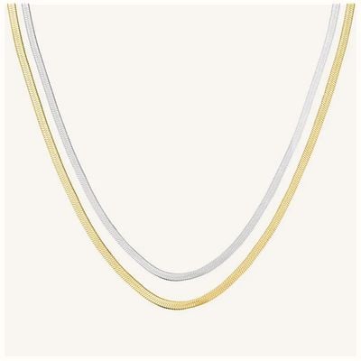 Rosefield Jewellery Ladies Snake Necklace Duo Two Tone JNSCD-J676