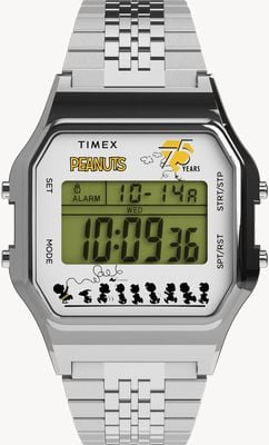 Timex x Peanuts T80 75th Anniversary Edition (34mm) Digital Dial / Stainless Steel Bracelet TW2Y20000