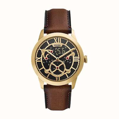 Fossil Townsman Big Tic 42 mm Brown Leather FS6190 - alternate view 2