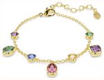 Swarovski Imber bracelet Mixed cuts, Multicoloured, 18K gold finish 5759809
