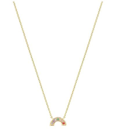 Treasure House NK421 9ct Yellow Gold Rainbow Cubic Zirconia Jewellery