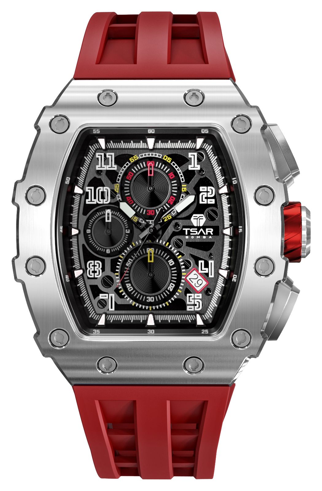 TSAR BOMBA TB8204Q-15 Elemental Series Quartz Calendar (43. Watch