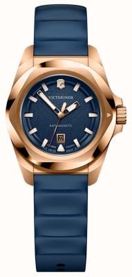 Victorinox I.N.O.X. Small Quartz (32mm) Blue Grained Dial / Blue Rubber Strap 242035