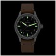 Damasko DF10 Three-Hand Automatic (39mm) Old Radium Black Dial / 'Vintage' Brown Leather Strap Watch DF10-AUTO RADIUM - alternate view 4
