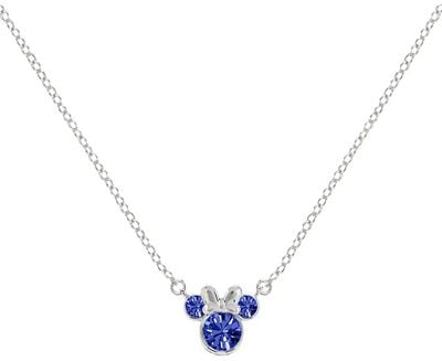 Disney Silver Minnie Mouse Birthstone Necklace - September N905424SSEPL-16.PH