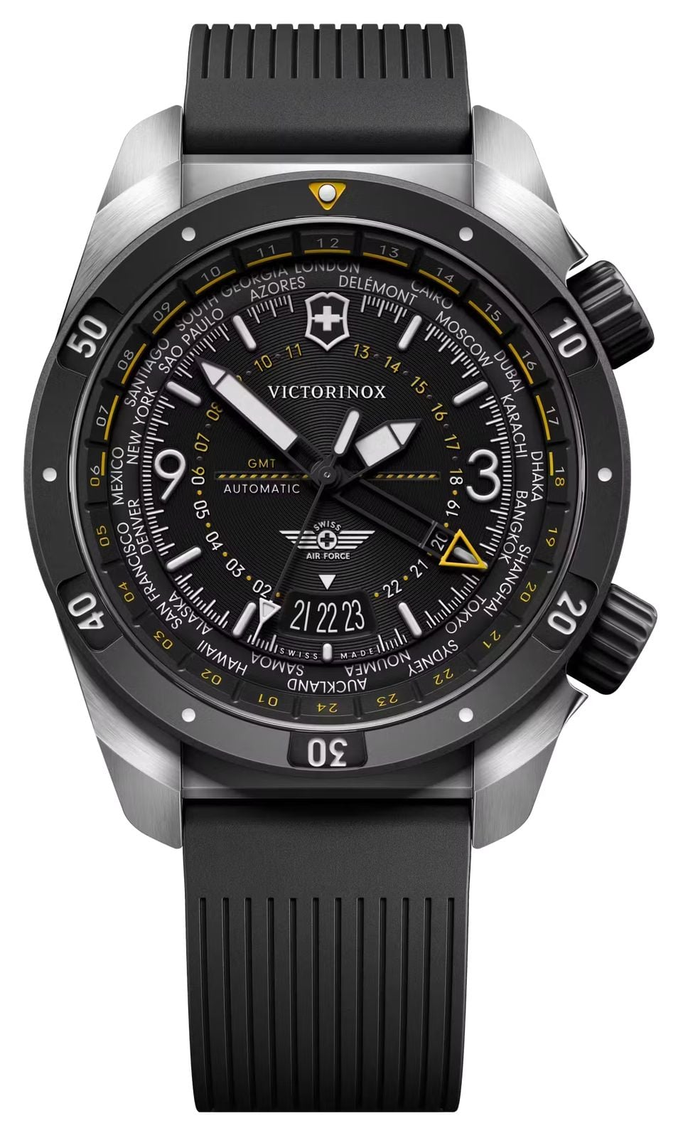 Victorinox 242005 Air Pro Automatic GMT (43mm) Black Dial / Watch