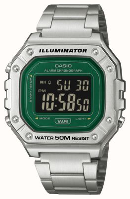 Citizen Orologio Uomo Eco-Drive AW0080-57A, Quarzo, Cinturino In Acciaio Inossidabile, Quadrante Argentato, Data E Giorno, 100m Water Resistant