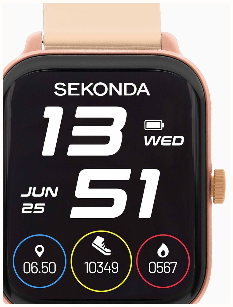 Sekonda Motion Go Smartwatch (37mm) Digital Display / Beige Silicone Strap 30290 - alternate view 2