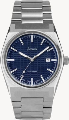 Accurist Men's Origin (41mm) Textured Blue Dial / Stainless Steel Bracelet 70019