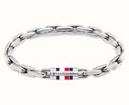 Tommy Hilfiger Stainless Steel Rectangle Belcher Chain Bracelet 2790749