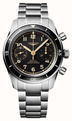 LONGINES Spirit Pilot Flyback Automatic Chronometer (39.5mm) Black Dial / Stainless Steel Bracelet L37214536
