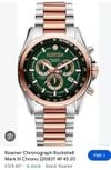 Customer picture of Roamer Rockshell Mark III Chrono Blue Dial Rose Gold IP Bi-Colour Bracelet 220837 49 45 20
