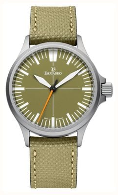 Damasko DS30 OLIVE Three-Hand Automatic (39mm) Olive Green Dial / Olive Green Leather Strap DS30 GREEN VINTAGE BLACK LEATHER