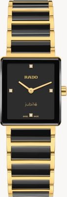 RADO Integral Diamonds Quartz (23mm) Black Lacquered Dial / Black High-Tech Ceramic & PVD Bracelet R20252702