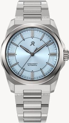 RZE Resolute 36 Halcyon Automatic (36mm) Light Blue Sunray Dial / UltraHex Titanium Bracelet RES-36-HAL