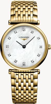 LONGINES La Grande Classique de Longines Diamond (29mm) White Mother of Pearl Dial / Gold PVD Stainless Steel L45122878