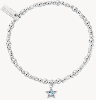 ChloBo March Birthstone Bracelet - 925 Sterling Silver SBBCB3484