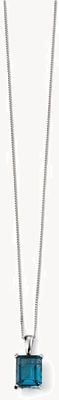 Elements Gold 9ct White Gold London Blue Topaz Pendant GP2024T