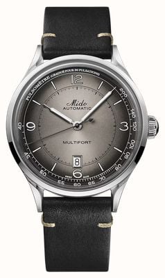 Mido Multifort Patrimony Automatic (40mm) Anthracite Sunray Dial / Black Leather Strap M0404071606000 Mido Multifort Patrimony Automatic (40mm) Anthracite Sunray Dial / Black Leather Strap M0404071606000