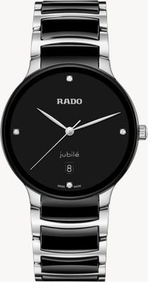 RADO Centrix Diamonds (39.5mm) Black Dial / Black Ceramic Stainless Steel Bracelet R30021712