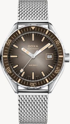 DOXA SUB 200 II Sharkhunter Vintage (44mm) Grey Gradient Dial / Stainless Steel Mesh Bracelet 795.10.101V.10