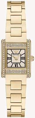 Emporio Armani Two-Hand Crystal Quartz (22mm) Gold Dial / Gold PVD Stainless Steel Bracelet AR11663