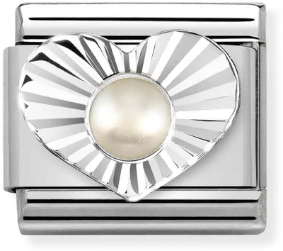 Nomination Classic Heart Sterling Silver & Steel Charm 330508/13
