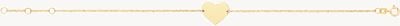 Treasure House Ladies 9ct Yellow Gold 7"" Heart ID Bracelet BR668