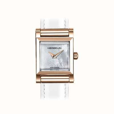 Herbelin Antarès Watch Case - Mother of Pearl Dial / Rose-Gold PVD Stainless Steel - Case Only H17144PR09