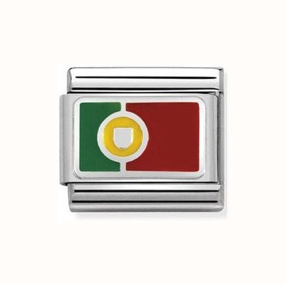 Nomination Composable Classic Silvershine Portugal Flag Enamel Stainless Steel Charm 330207/23