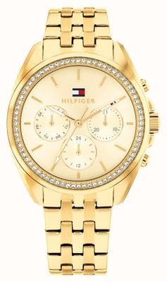 Tommy Hilfiger Mellie Multifunction (36mm) Gold Dial / Gold PVD Stainless Steel Bracelet 1782803