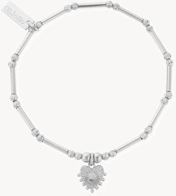 ChloBo Dainty Moon Cut Sparkle Glowing Beauty Bracelet SBMCTN3196