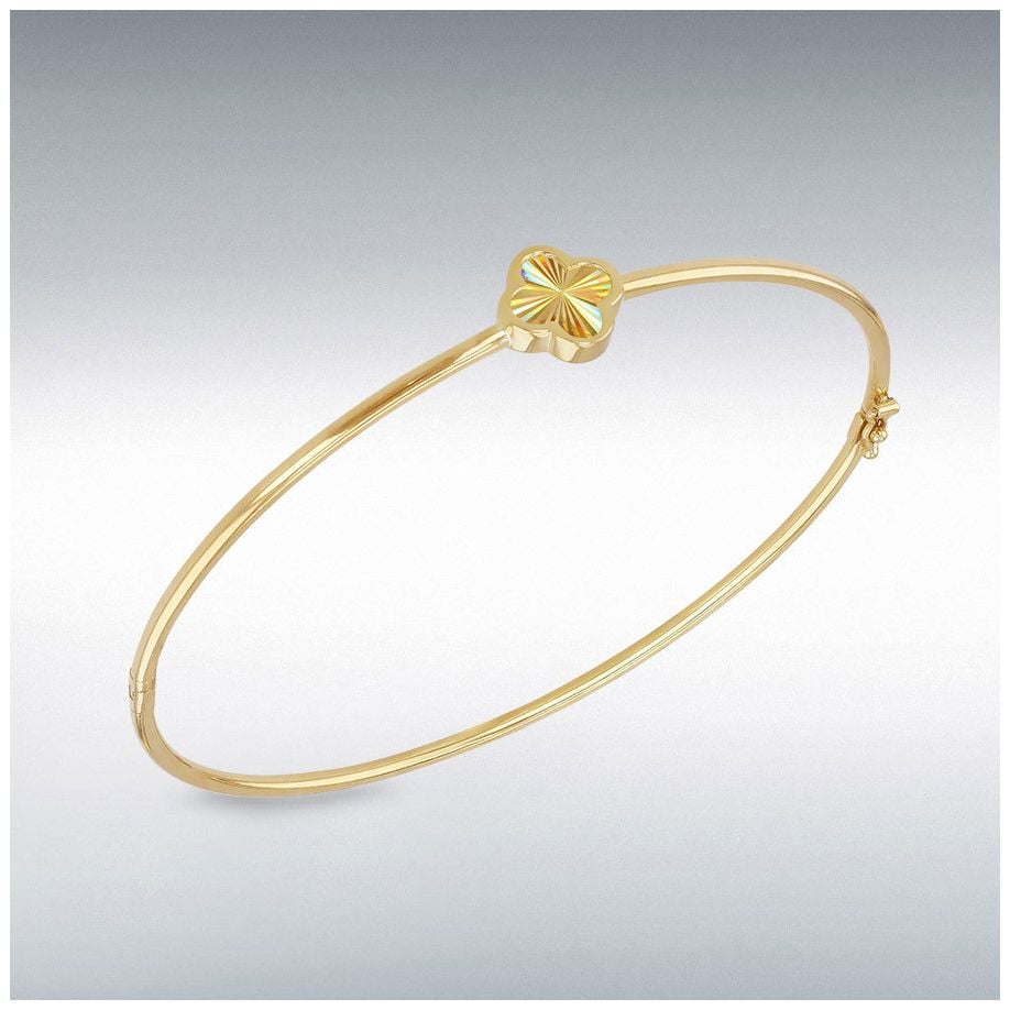 James Moore & Co 1.30.0401 9CT RAINBOW CLOVER PETAL BANGLE Jewellery