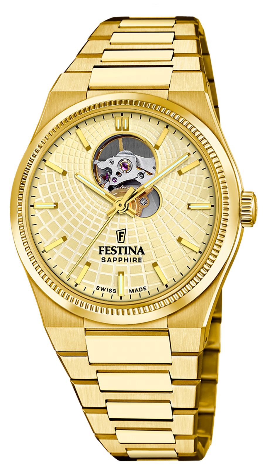 Festina F20062/2 Swiss Made RivÃ© (40mm) Gold Dial / Gold Watch