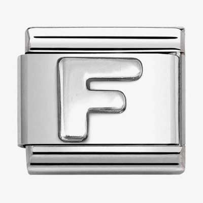Nomination Classic Letter F Oxidised Charm 330113/06