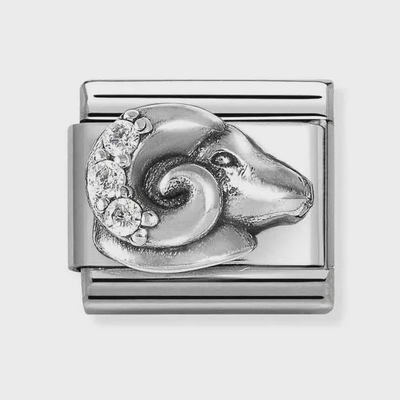 Nomination Classic Aries Cubic Zirconia Sterling Silver Charm 330326/01