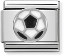 Nomination Classic SYMBOLS In Stainless Steel Enamel And Silver Sterling Silver Soccer Ball Charm 330202/13