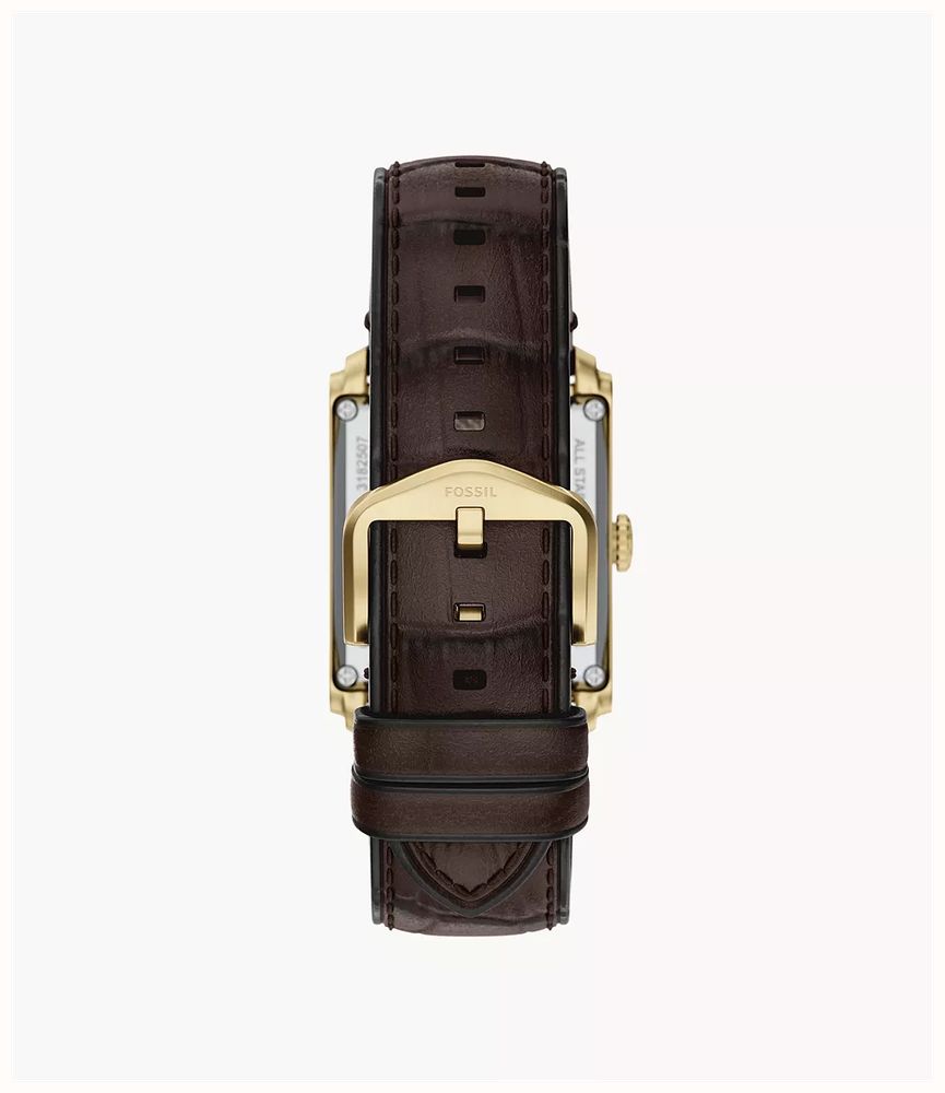Fossil Carraway 30 mm Automatic Brown Croco Leather Watch ME3281 - alternate view 2