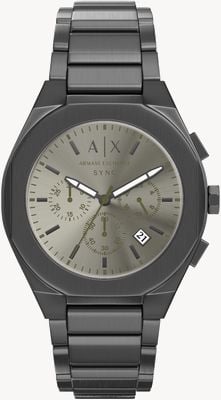 Armani Exchange Quartz Chronograph (42mm) Grey Sunray Dial / Grey PVD Stainless Steel Bracelet AX4296