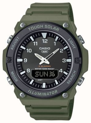 Casio Solar Series Multifunction (50.1mm) Black Dial / Green Resin Band AQ-S820W-3BVEF