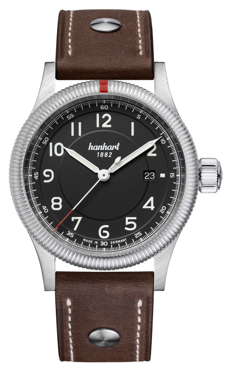 Hanhart 762.210-0110 PIONEER One Automatic (42mm) Black Dial Watch