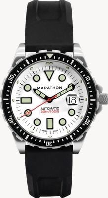 Marathon Arctic Original OSAR-D Automatic (46mm) Arctic White Dial / Black 3-Piece Rubber Strap Kit WW194037SS-2530